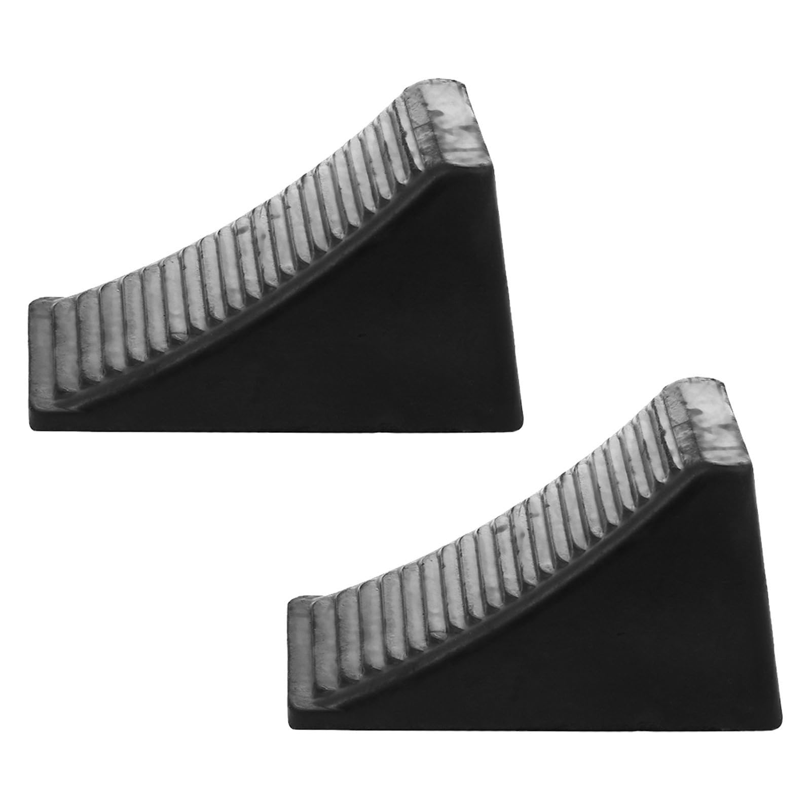 UKCOCO Cales de Roue de Moto Stabilisateur Portable pour Remorque en Caoutchouc Noir Lot de 2 Pièces pour Arrêt Sécurisé pour Essieu de Pneus de Camion
