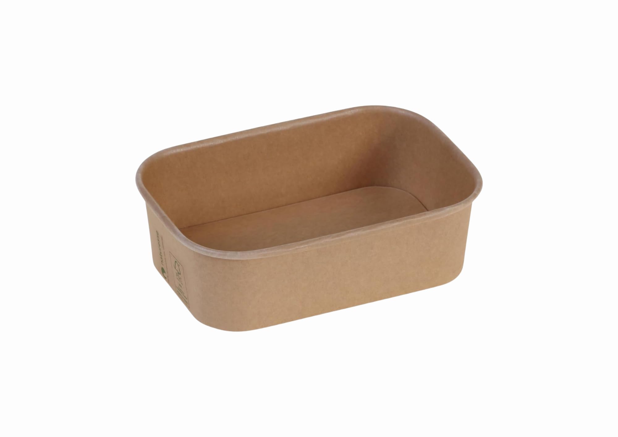 300 cuencos para ensalada para llevar, color marrón, cuadrados, 650 ml, 17,3 x 12 x 5,1 cm, vasos de delicatessen reciclables, cuencos de cartón kraft