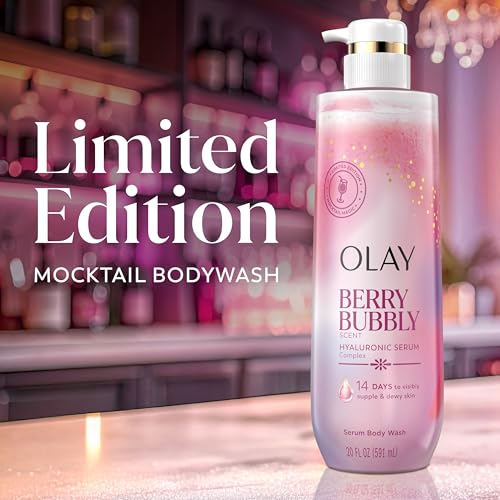 Olay Body Wash for Women, Intensely Hydrating, Pro-Hyaluronic Acid Serum Complex, Renews Moisture, Vitamin B3 Lameller Technology, For All Skin Types, Berry Bubbly Scent, 20 fl oz - image 6