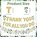 We Appreciate You Decorations - 3Pcs Sage Green Thank You Banner Eucalyptus Thank You for All You Do Glitter Banner for Employee Coworker Staff Teacher Appreciation Retirement Party Decor