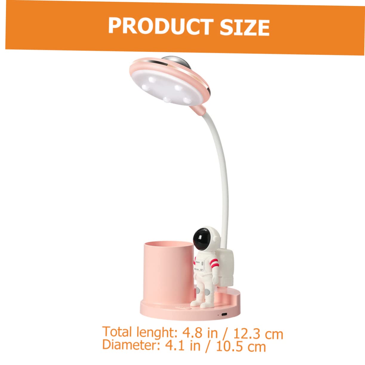 GLEAVI Astronaut Star Projector Lamp Atmosphere Light for Bedroom Soft Tube Decorative Night Light with Pen Holder Unique Design for Home Office Decor