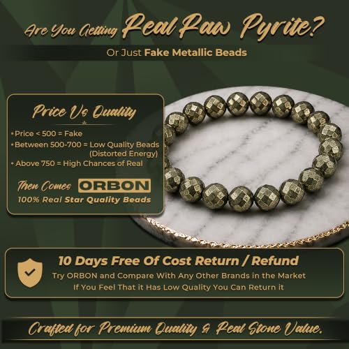 Image of ORBON Certified Natural Crystal Stone Bracelet for Men & Women | Powerful Gemstone Bracelet | Real Certified Stones with Authenticity Certificate & Activation Card