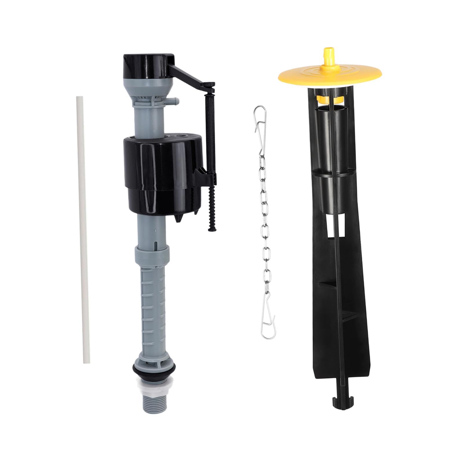 Sylvalexis Yellow Toilet Fill Valve Kit Tank Flush Valve, Easy Installation Wc Tank Replacement Kit Spare Parts For Standard Toilets