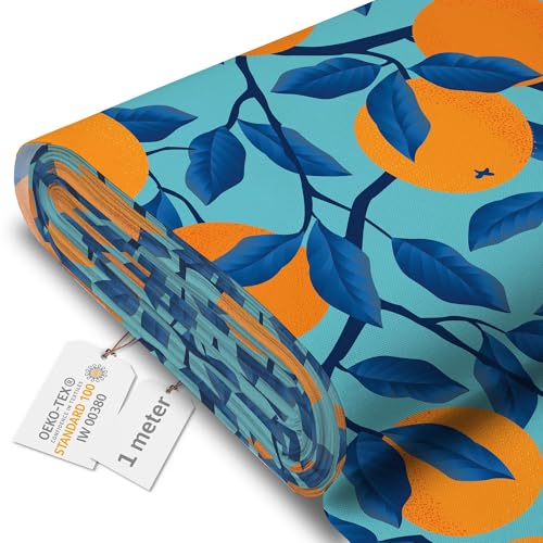DreamRoots Tissu imperméable extérieur au metre 160 cm Largeur - Toile exterieure impermeable 100% de polyester 600D 220g/m - Tissus au metre ameublement...