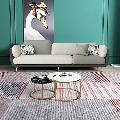 Image of Black Wood Modern Luxury Velvet Fabric 3 Seater Sofa in Bug Resistant Solid Wood for Bedroom, Living Room, Dining Room, Drawing Room, Home Office (Dark Grey & Beige, 3 Seater, Classic)
