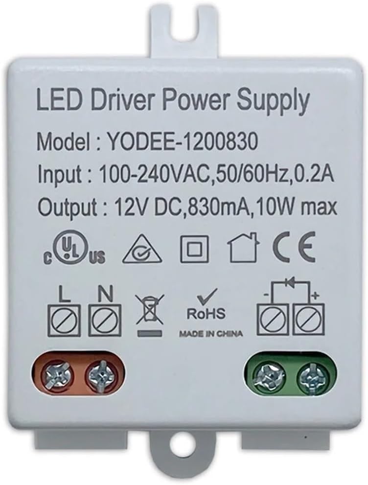 DC12V 10W LED Power Driver Lighting Transformer LED Light Strip 12V 830mA Power Adapter