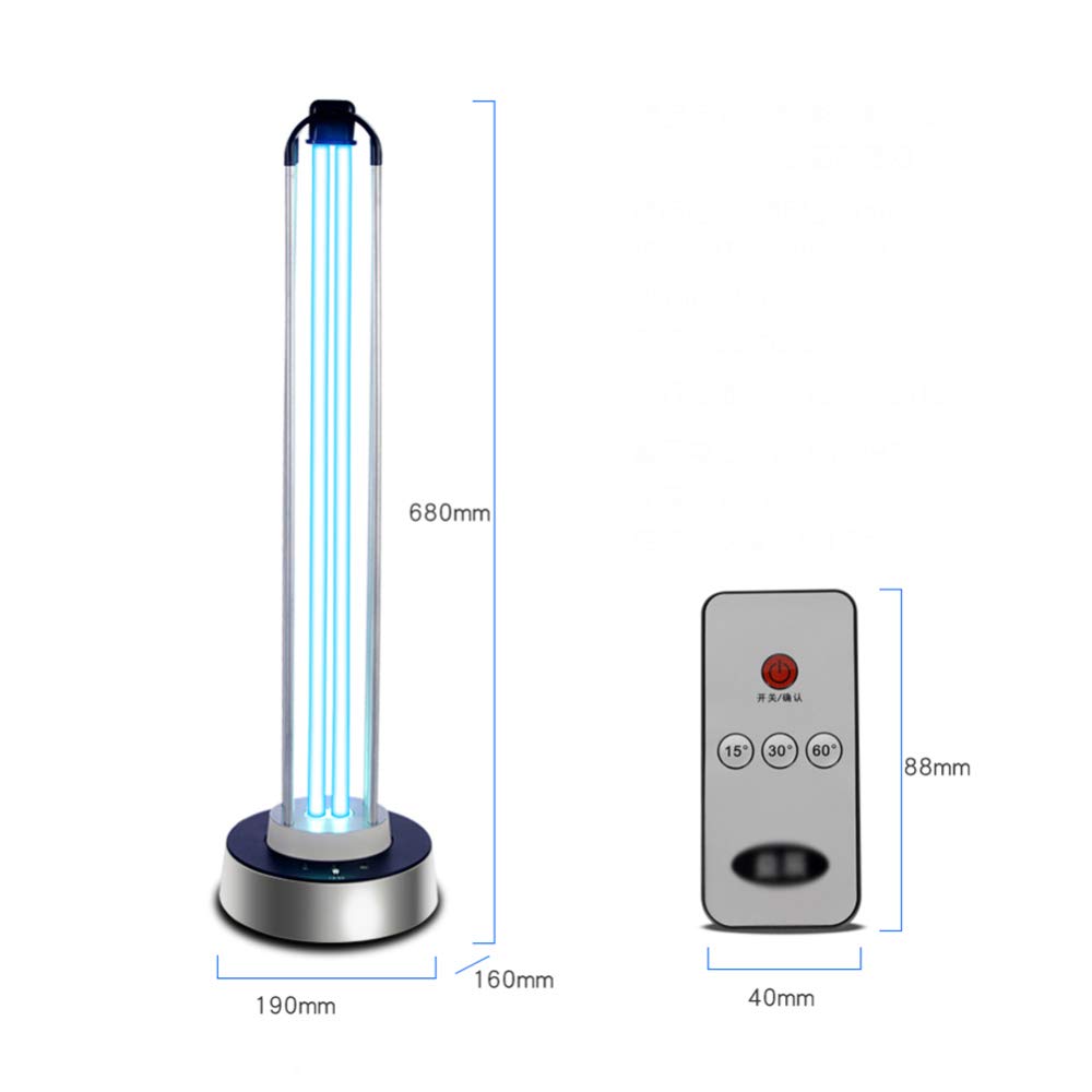 Lampada di disinfezione UV 100W Lampada germicida ad alta potenza Fabbrica di casa Scuola materna Scuola Lampada di sterilizzazione Deodorante all'ozono e rimozione degli acari