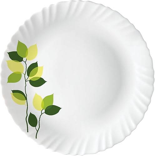 Vista 8 de Borosil - Juego de vajilla gourmet para 6, 19 piezas, juego de platos y cuencos blancos de vidrio ópalo templado, resistente a las manchas, apto