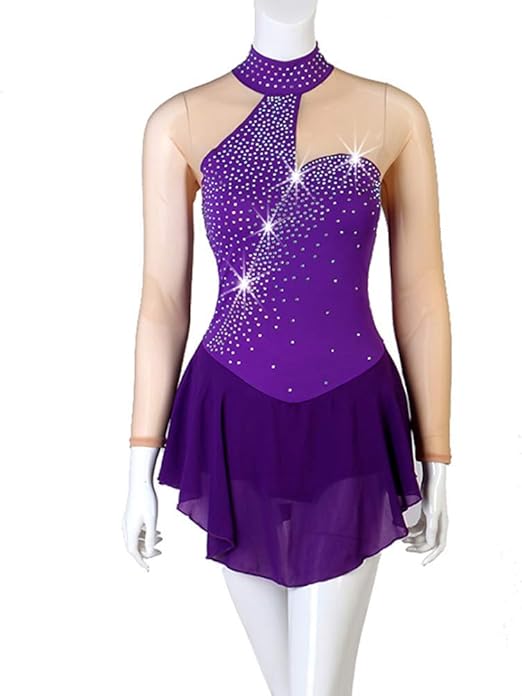 YunNR Figure Skating Dress Women's Girls' Gymnastics Dance Leotard