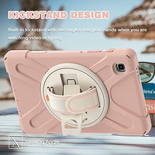 Étui Samsung Galaxy Tab A7 Lite 8.7 antichoc rose avec support - 3