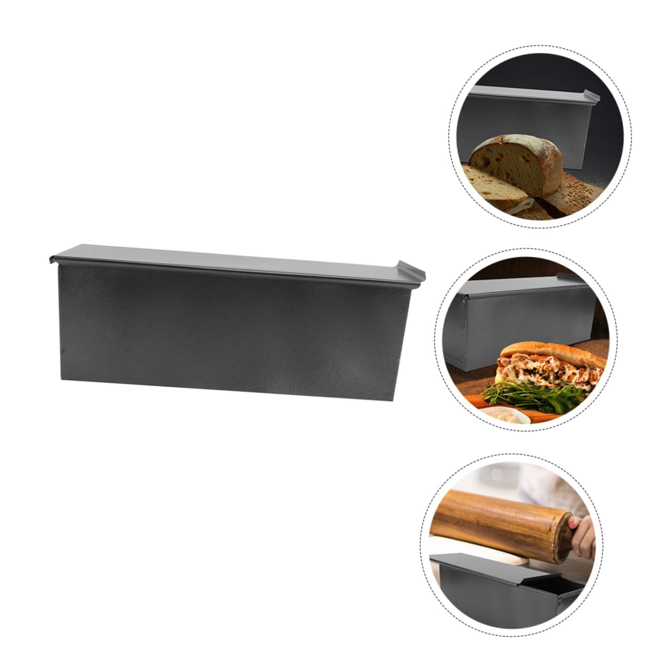 Molde para Hornear Pan con Tapa Antiadherente de Resistente Altas Temperaturas Molde para Tostadas Fácil de Desmoldar y Limpiar Utensilio de Cocina para Repostería y Panadería Casa