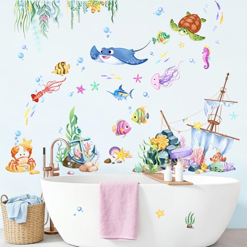 Vinilos decorativos ocean under the sea para pared niños miniatura 5