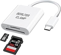 Vista 30 de USB C Micro SD Card Reader (Pack of 2 Pcs), BorlterClamp Type C OTG TF Memory Card Reader Compatible with Laptop, MacBook, Tablet, Smartphone