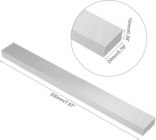 Vista 2 de uxcell Broca de herramienta de torno HSS 0.394 in x 0.787 in x 7.874 in, torno cuadrado herramienta de torneado en blanco, acero de alta velocidad