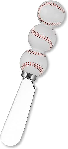 Miniatura 8 de UP ware 4 piezas pintadas a mano mango de resina con hoja de acero inoxidable esparcidor queso esparcidor mantequilla cuchillos (fútbol)