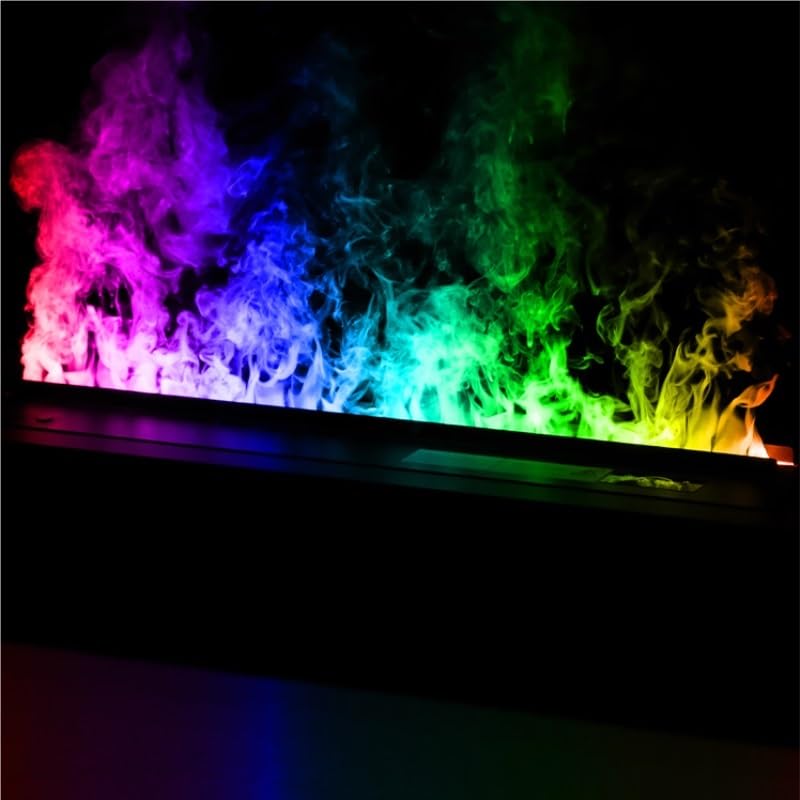 Kominek na parze wodny elektroniczny kominek atomizer ze zintegrowanym symulowanym płomieniem 3D, nawilżacz do salonu i domu, dekoracyjny kominek elektryczny (1500 mm)