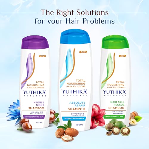 Image of Yuthika Absolute Repair Shampoo for Damaged Hair, 180ml | Nourishing Formula for Women & Men | Enriched with Argan Oil & Amaryllis Extract for Smooth, Manageable Hair