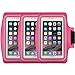 Produktbild Universal Sportarmband für 14,5 cm Bildschirm Apple iPhone 6/6S iPhone 6/6S Plus Samsung Galaxy S7/S6/S5/S4 Schweiß-Running Armbelt mit kleinen Halter & Tasche für Schlüssel Karte, armband pink 3pack