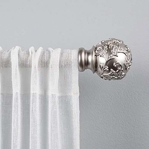 EXCLUSIVE HOME Vine 1" Curtain Rod and Coordinating Finial Set,