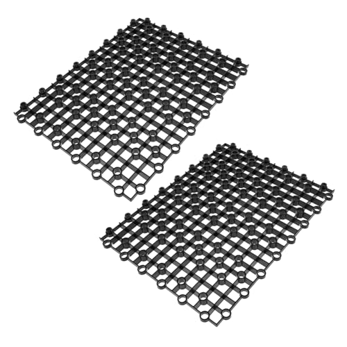 Happyyami 2個魚缸用底?板 網格状隔板 便利な水槽用仕切り 耐摩耗性クディ