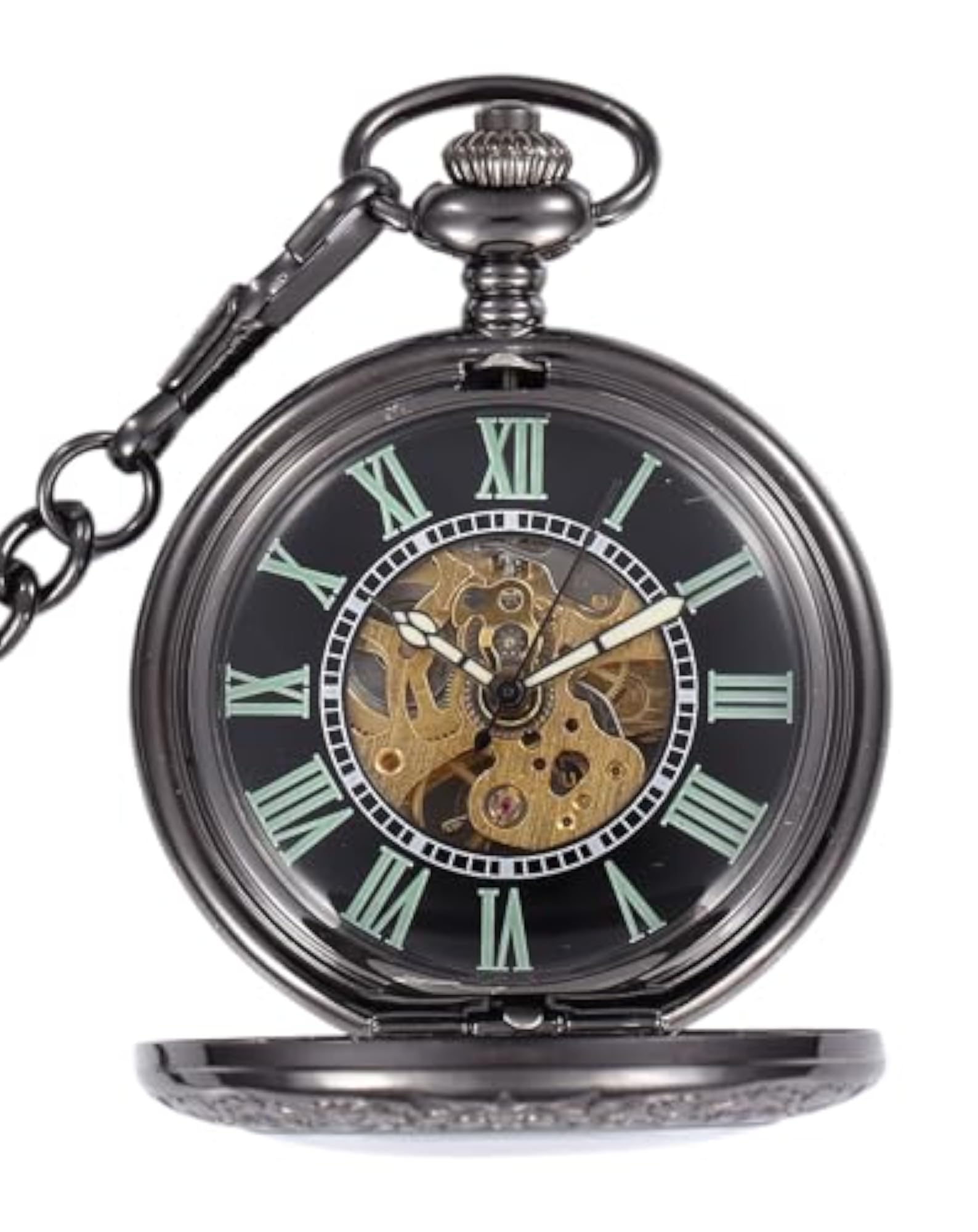 Automatic Self-Wind Luminous Mechanical Pocket Watch