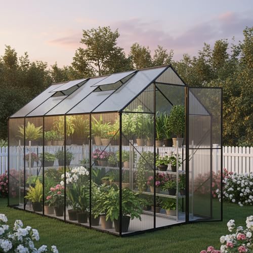 Kingdura 6x10ft Walk-In Greenhouse with Aluminum Frame