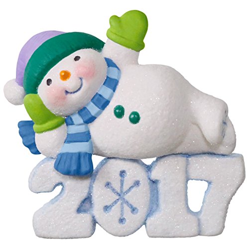 Hallmark 1295QX9325 Frosty Fun Decade #8 Lounging Snowman Keepsake Christmas Ornaments