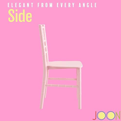 Miniatura 6 de JOON Paquete de 2 sillas Tiffany Chiavari para niños, 25 x 13 x 14.5 pulgadas, policarbonato, altura del asiento de 12.75 pulgadas, diseño elegante