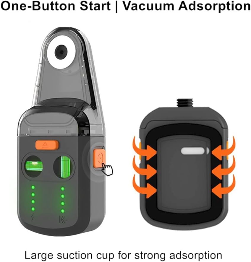 3-IN-1 Electric Drilling Dust Collector Extractor with Level Line Tool Kit - Multipurpose Air Suction Wall Bracket for Picture Hanging/Decoration Construction/Line Positioning