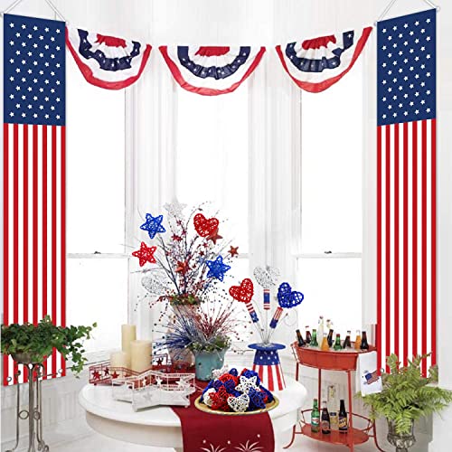 Stmk 30 Pcs 4Th Of July Star Heart Sharp Rattan Balls Decorations, 2 Inch Red White And Blue Star Heart Sharp Wicker Balls Decorative For 4Th Of July Vase Bowl Filler Decor #TOP5