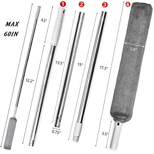 Gap Cleaning Brush, Under Appliance Duster, Extendable Duster Retractable And Washable, Microfibre Feather Dusters Reusable For Home Bedroom Kitchen Cleaning Brush #TOP4