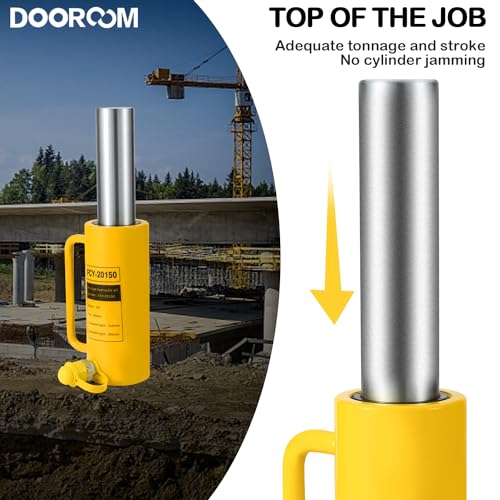 Image of 20T 6Inch Stroke Porta Power Single Acting Lifting Cylinder for Shipbuilding, Machinery and Industry,Automatically Retract Split Hydraulic Cylinders Tools