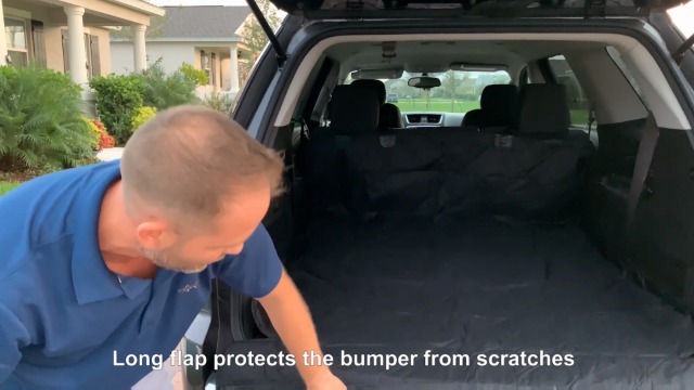 F-color SUV Cargo Liner for Dogs, Water Resistant Pet Cargo Cover Dog Seat Cover Mat for SUVs Sedans Vans with Bumper… - Image 8