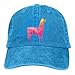 ONGH Pink Puzzle Llama Adult Cowboy Gorras de béisbol Sombreros de Mezclilla para Hombres Mujeres