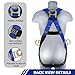 TRSMIMA Safety Harness Fall Protection - Men Construction Full Body Harness Kit for Work with Shock Absorbing Lanyard Tongue Buckle OSHA/ANSI