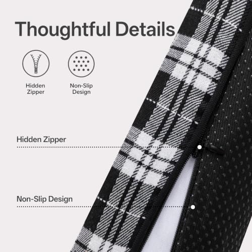 Image of Sunolga Door Draft Stopper, Removable Washable Cover, 38 inch, Balck & White