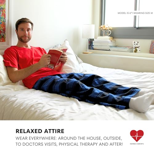 Image of Inspired Comforts Unisex Tearaway Post Surgery Recovery Pajama Pants with Side Snaps & Pockets