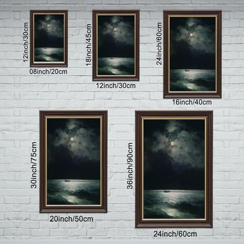 Impression toile mer Noire la nuit décoration murale bureau