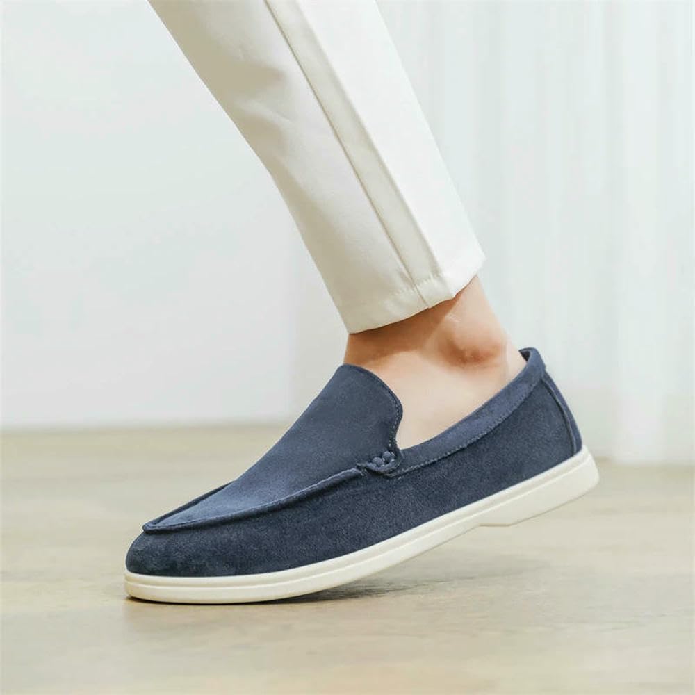 SLJYM Estate Mocassini Uomo Classico Slip-on Scarpe Casual Uomo Scarpe di Lusso Comfort Camoscio Uomo Zapatos de Hombre, Caffè B 2, 40 2/3 EU