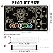 MTG Playmat with Play Zones – Magic Play mat Card Game Mat for Magic The Gathering, Lotus & Basic Lands Design, 24x14 inch, Stitched Edge, Non-Slip Base with Prismatic Playmat Tube-Colorful Lands