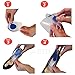 2 Pairs Gel Heel Cups, Silicone Foot Heel Support Pads, Shock Absorbing Support Shoe Inserts Cushions, for Plantar Fasciitis Sore, Heel Pain, Bone Spur, Achilles Pain, Bruised Feet (Blue, L)