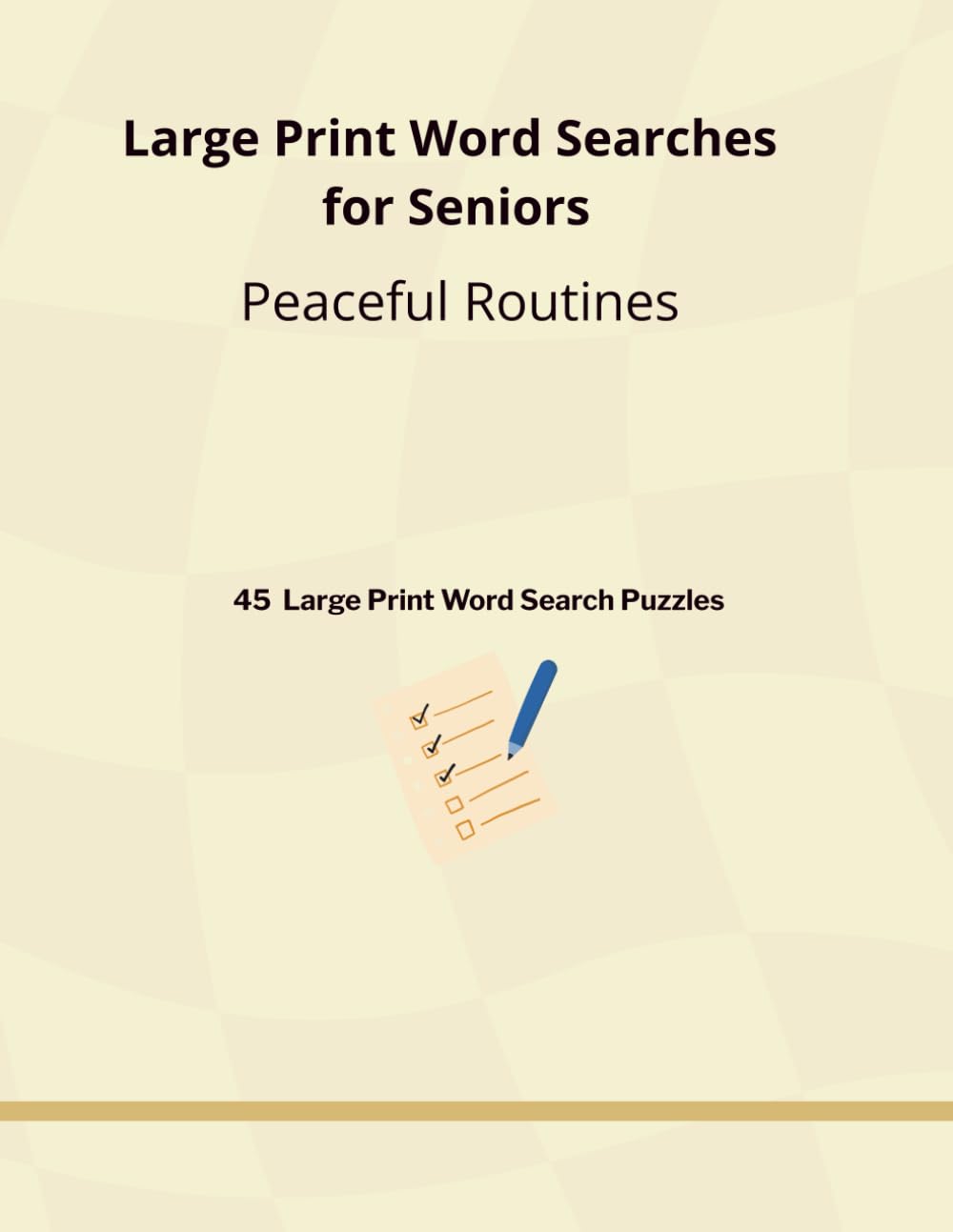 Large Print Word Searches for Seniors: Peaceful Routines