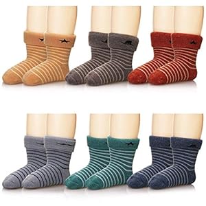 Z-Chen Set van 6 thermische wintersokken voor baby’s en peuters