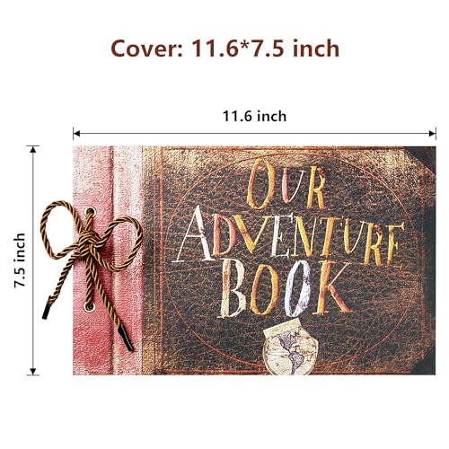 Remowith Our Adventure Book Scrapbook Photo Album, Scrapbook Supplies with Gift Box for Couples Weddings Travelling Birthday Christmas Day Gifts