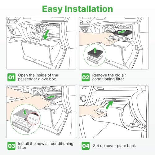 Image of 6 PCS Cabin Air Filters for 2020-2025 2026 Tesla Model Y | 2025-2026 Model Y Refresh (Juniper), 165837500A, 165837600A, 99% Filtration Efficiency, Easy Install, Odor control