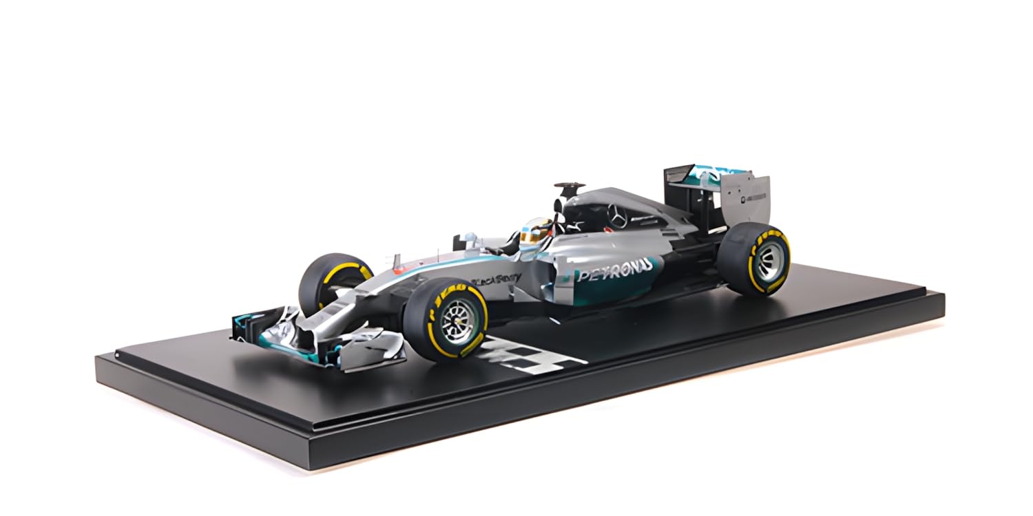 Minichamps 127140444 Mercede. A-M-G W05 Lewis Hamilton World Champion 2014 con Vetrina - Scala 1/12 - Auto in Miniatura da Collezione