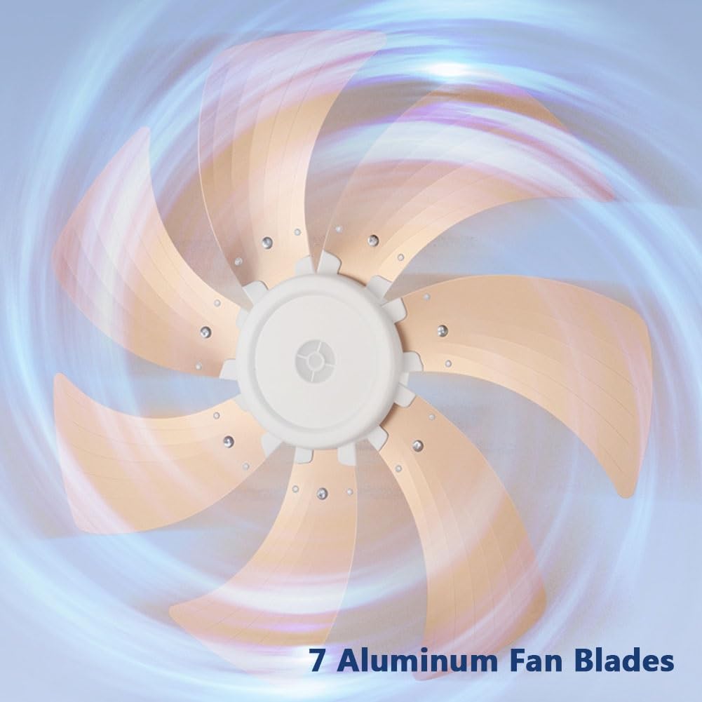 Ventilatore da Parete Oscillante da 50cm con Telecomando e Timer 12h | Ventilatore con 3 Velocità, Pale in Alluminio, Pannello Comandi per Casa Camera Letto e Garage