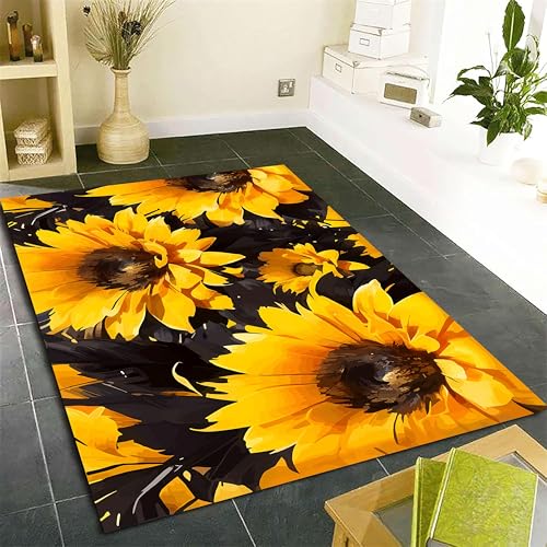 Tapete decorativo MUOUCTE 5x8ft con diseño de girasol