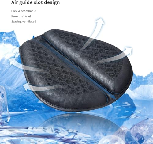 Image of PilloWillo 3D Gel Bike Seat Cushion Pad | Shock-Absorbing Honeycomb Gel Cover for Long Rides | Universal Fit for Bikes, Office & Car Seats | Durable, Breathable & Pressure Relief Support