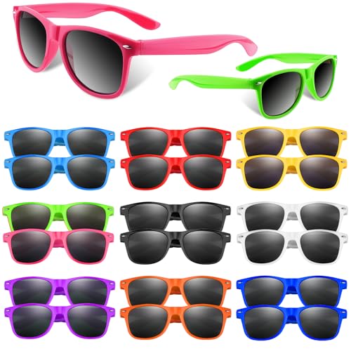 BOUBONI Party-Sonnenbrille Neonfarben lustiges Geschenk Goodie Stuffers für Sommer Strand Pool Party Geburtstagsparty (20 Mixed Color A)